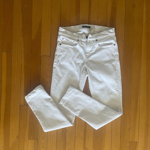 ☀️RALPH LAUREN Skinny White Denim Jeans size 28 stretch Summer Fitted Excellent! - Picture 3 of 8